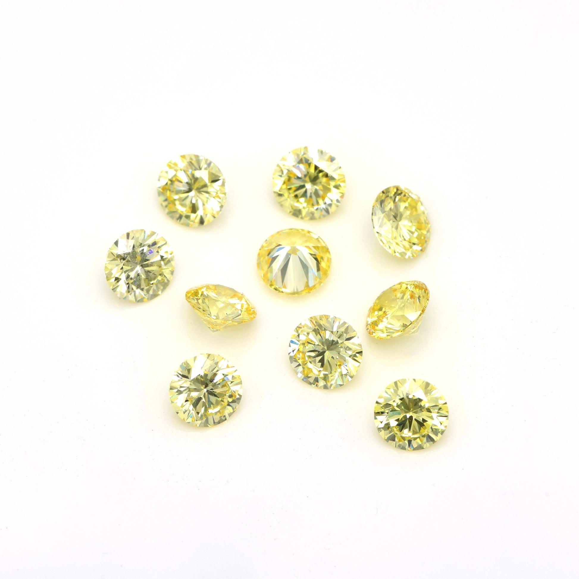 1.3mm Yellow Round Brilliant Lab Grown Diamond - The Carat Club