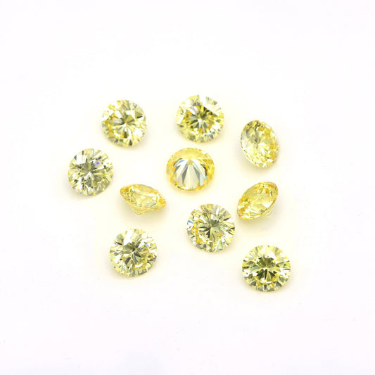 1.3mm Yellow Round Brilliant Lab Grown Diamond - The Carat Club