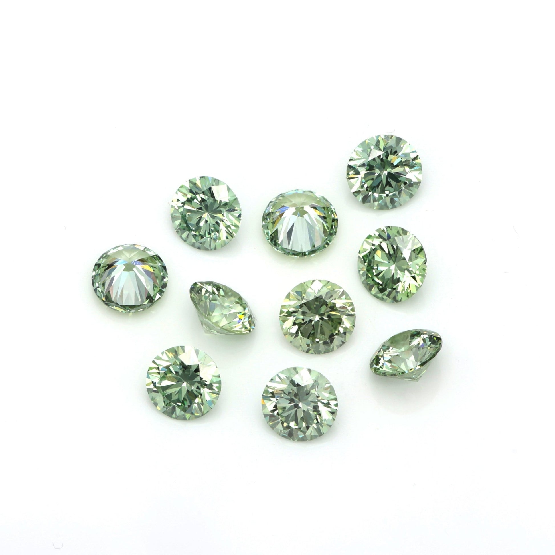 4mm Green Round Brilliant Lab Grown Diamond - The Carat Club