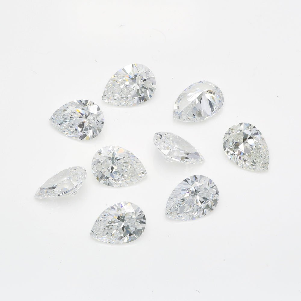 Pear lab grown diamond melee