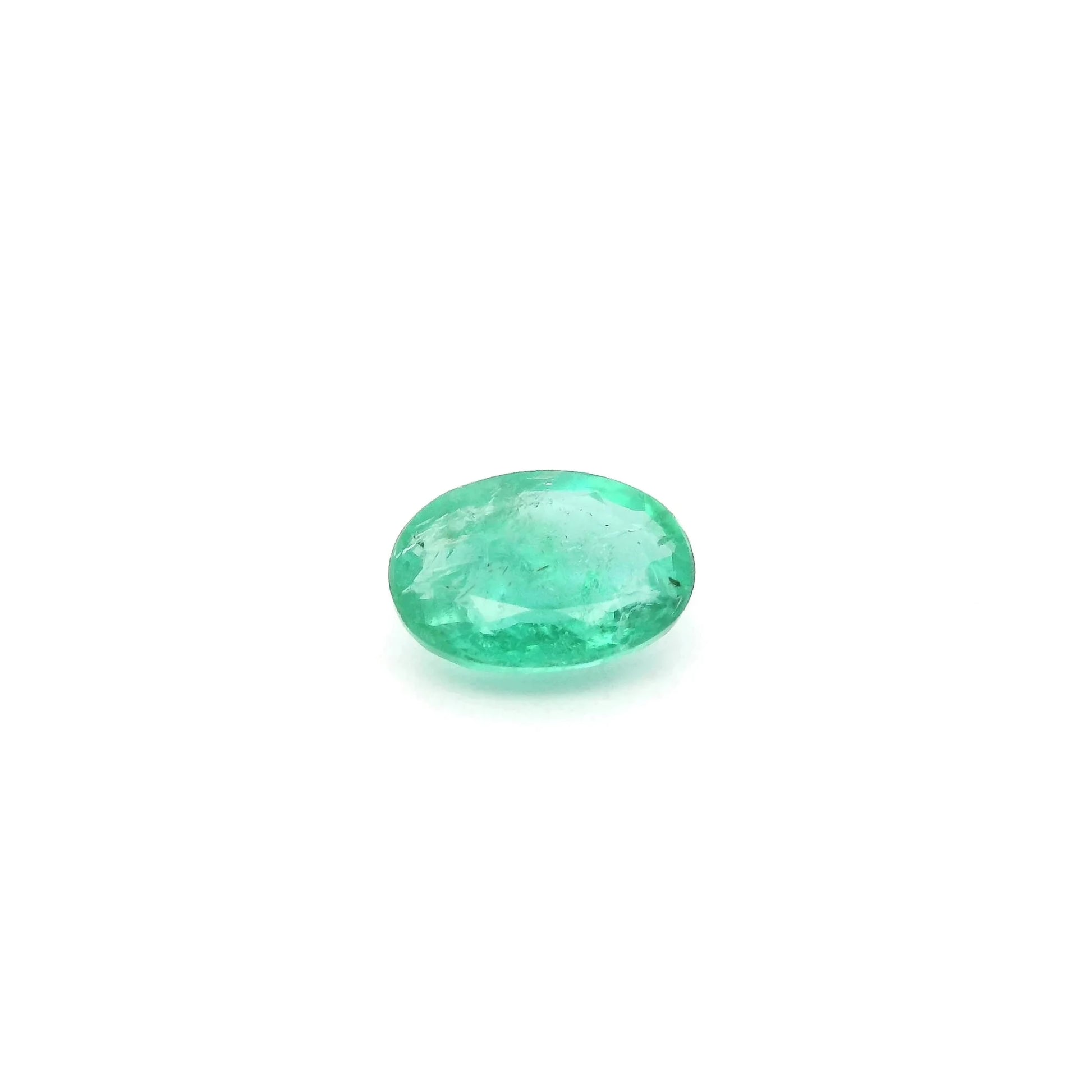 0.77ct Oval Natural Emerald (Colour Green, Clarity Slightly Included, Cut Faceted) - The Carat Club