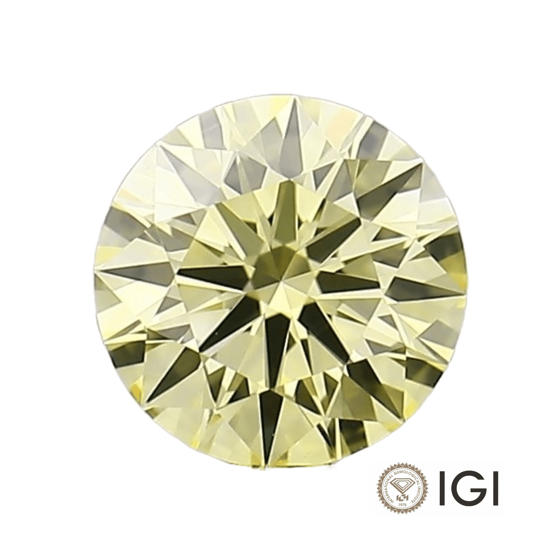 3.00ct Yellow Round Brilliant Lab Grown Diamond - The Carat Club