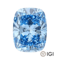 4.00ct Blue Elongated Cushion Lab Grown Diamond - The Carat Club