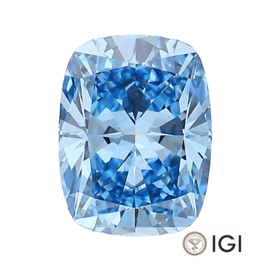 4.00ct Blue Elongated Cushion Lab Grown Diamond - The Carat Club