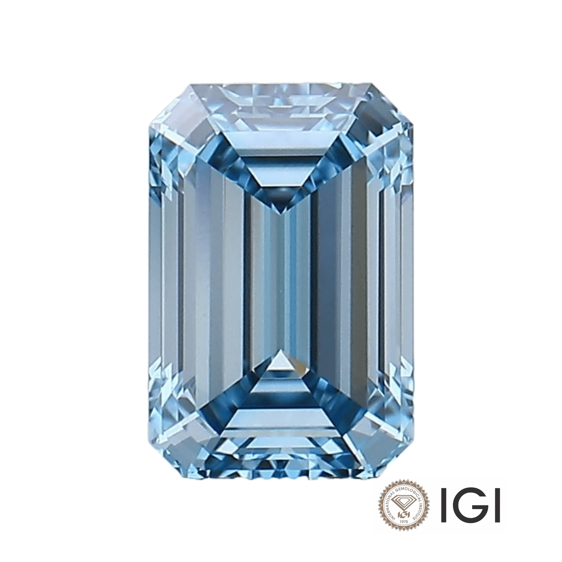 4.00ct Blue Emerald Lab Grown Diamond - The Carat Club
