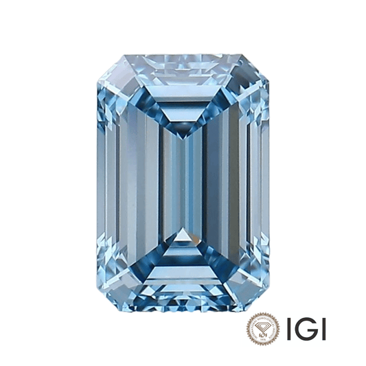 4.00ct Blue Emerald Lab Grown Diamond - The Carat Club