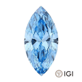 4.00ct Blue Marquise Lab Grown Diamond - The Carat Club