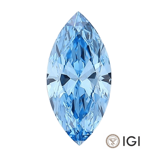 4.00ct Blue Marquise Lab Grown Diamond - The Carat Club