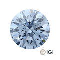 4.00ct Blue Round Brilliant Lab Grown Diamond - The Carat Club