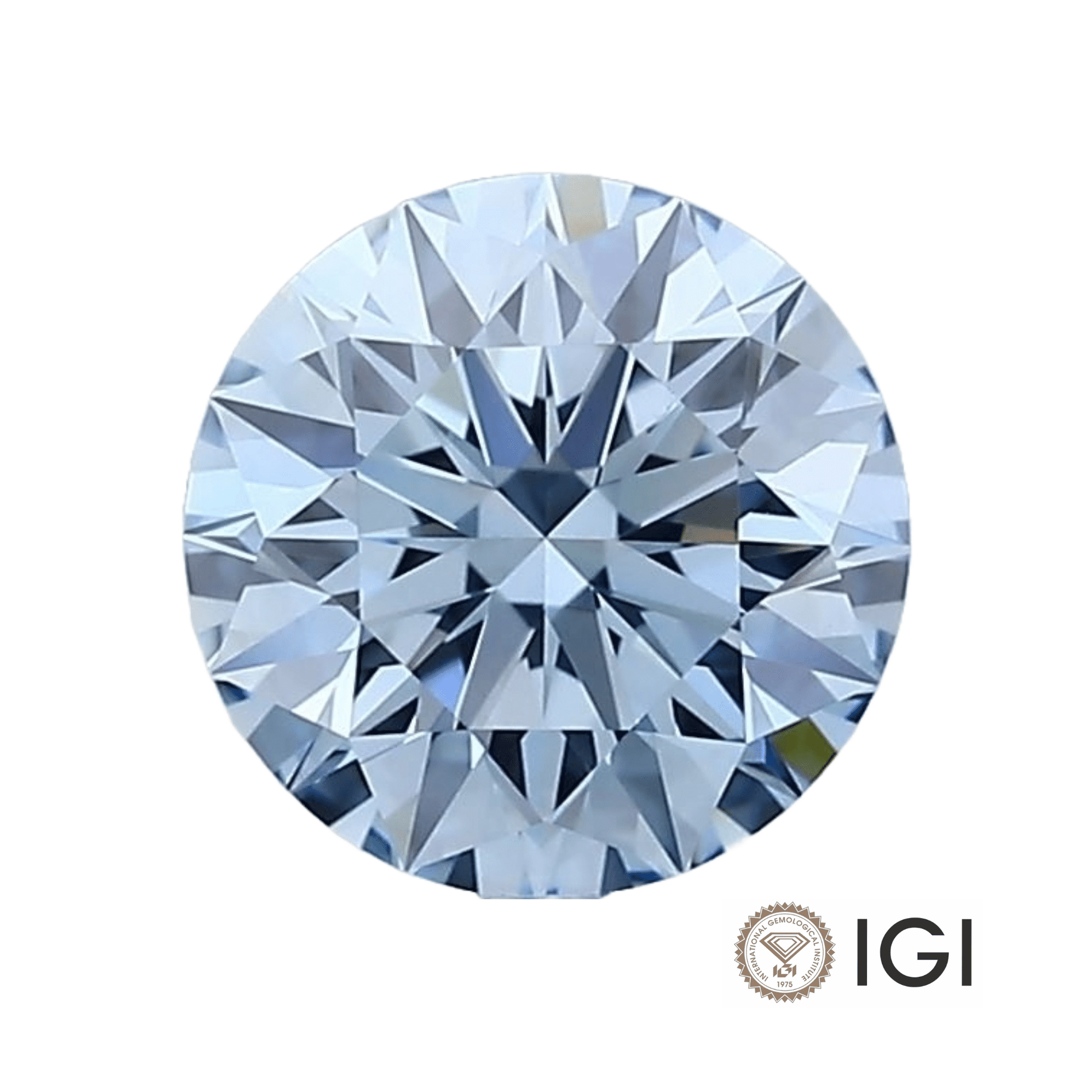 4.00ct Blue Round Brilliant Lab Grown Diamond - The Carat Club