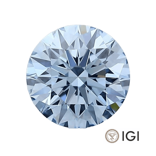4.00ct Blue Round Brilliant Lab Grown Diamond - The Carat Club