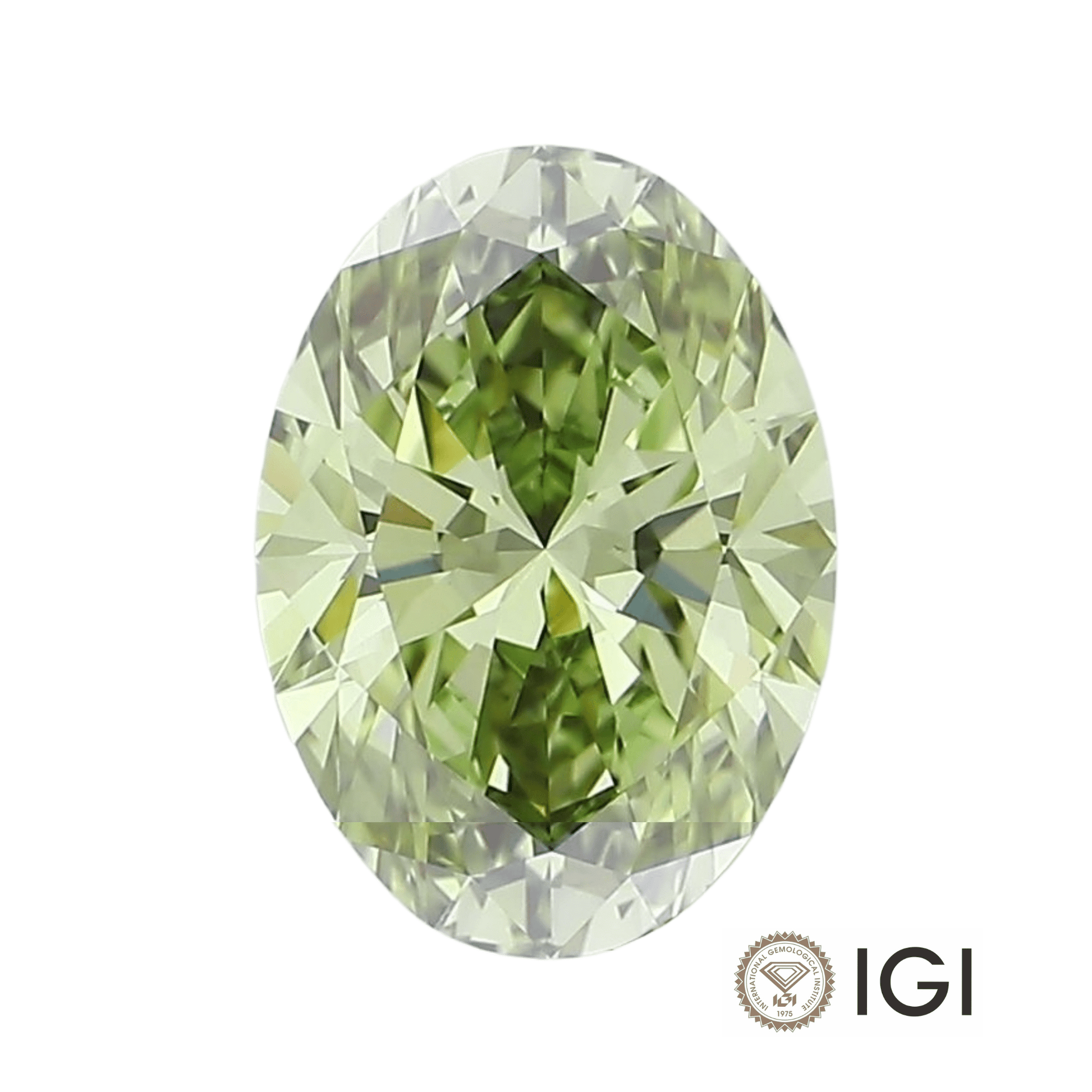 4.00ct Green Oval Lab Grown Diamond - The Carat Club