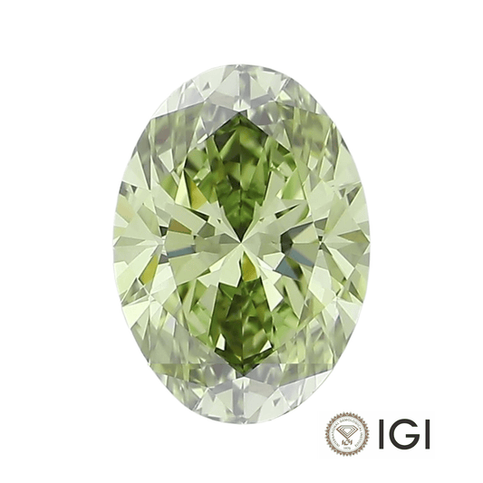 4.00ct Green Oval Lab Grown Diamond - The Carat Club