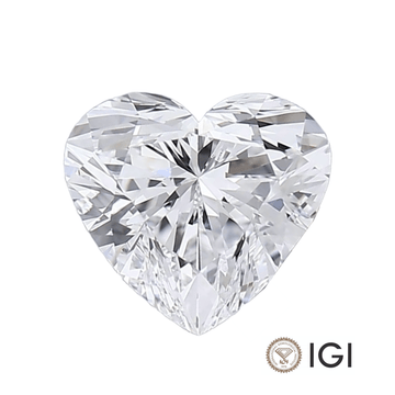 D colour heart cut lab grown diamond loose IGI certified