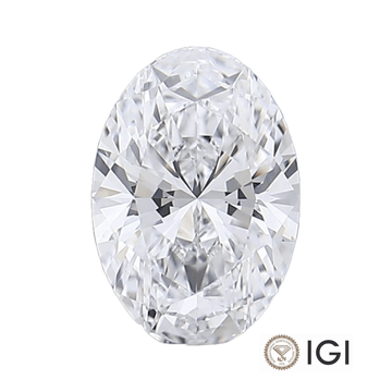 D colour oval cut lab grown diamond loose IGI certified