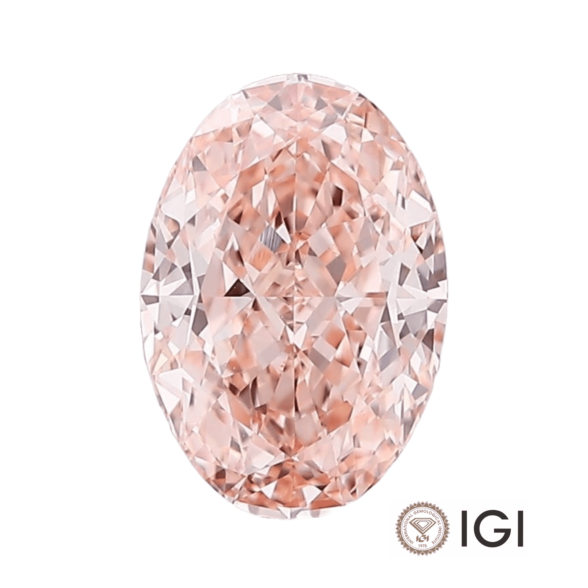 4.00ct Pink Oval Lab Grown Diamond - The Carat Club