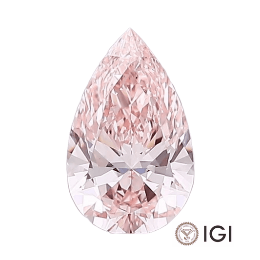 4.00ct Pink Pear Lab Grown Diamond - The Carat Club