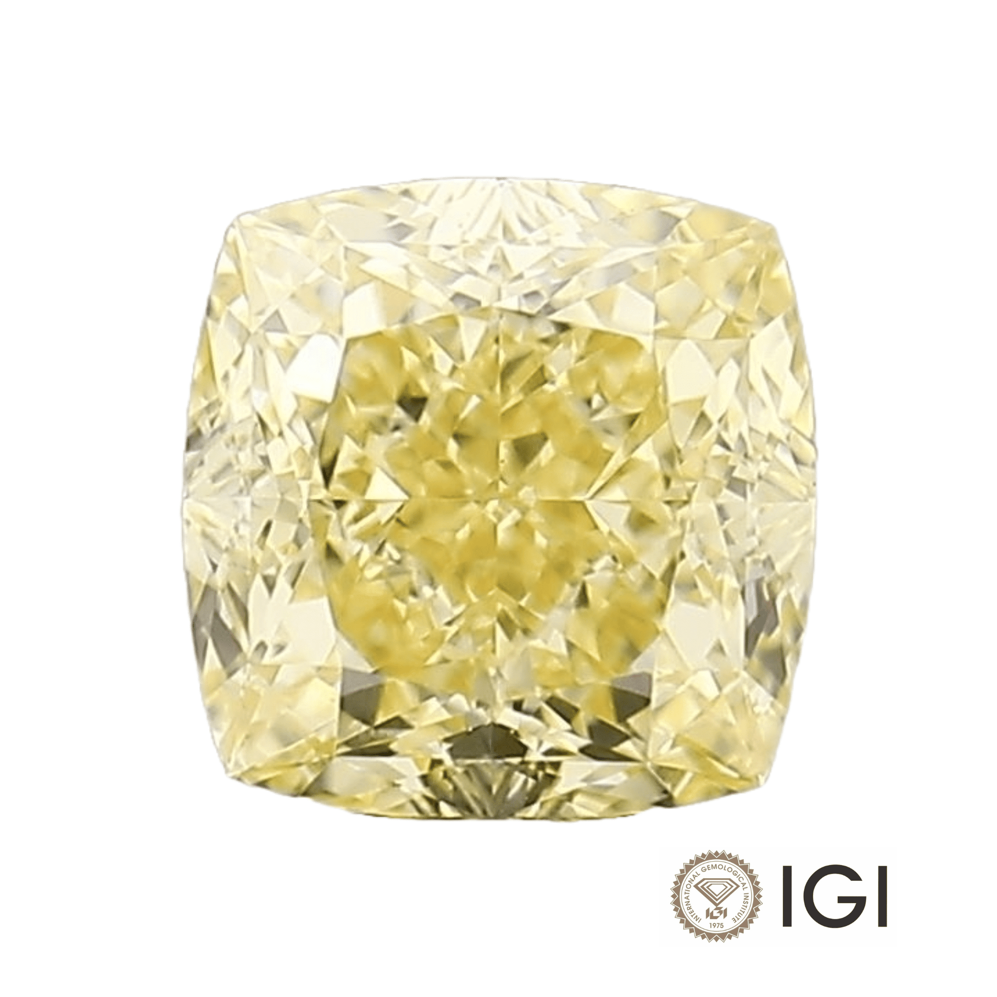 4.00ct Yellow Cushion Lab Grown Diamond - The Carat Club