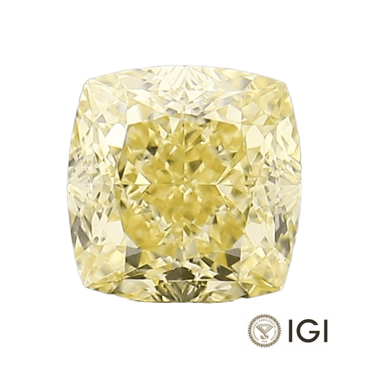 4.00ct Yellow Cushion Lab Grown Diamond - The Carat Club