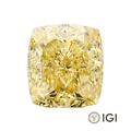 4.00ct Yellow Elongated Cushion Lab Grown Diamond - The Carat Club