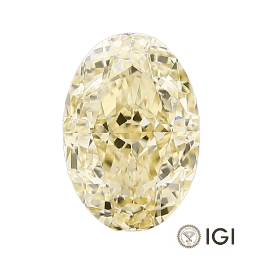 4.00ct Yellow Oval Lab Grown Diamond - The Carat Club