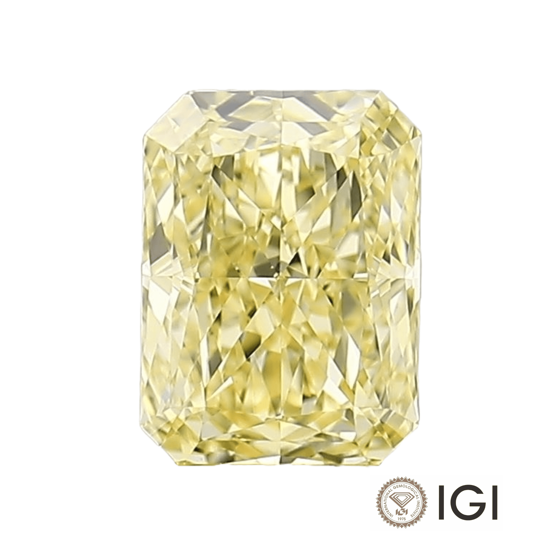 4.00ct Yellow Radiant Lab Grown Diamond - The Carat Club
