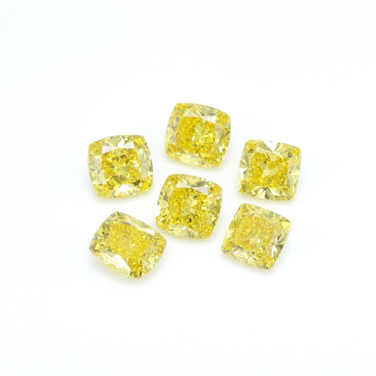 4.3mm Yellow Cushion Lab Grown Diamond - The Carat Club