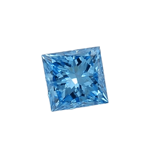 4.5mm Blue Princess Lab Grown Diamond - The Carat Club