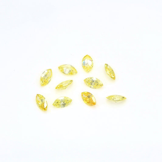 4.5mm x 2.5mm Yellow Marquise Lab Grown Diamond - The Carat Club