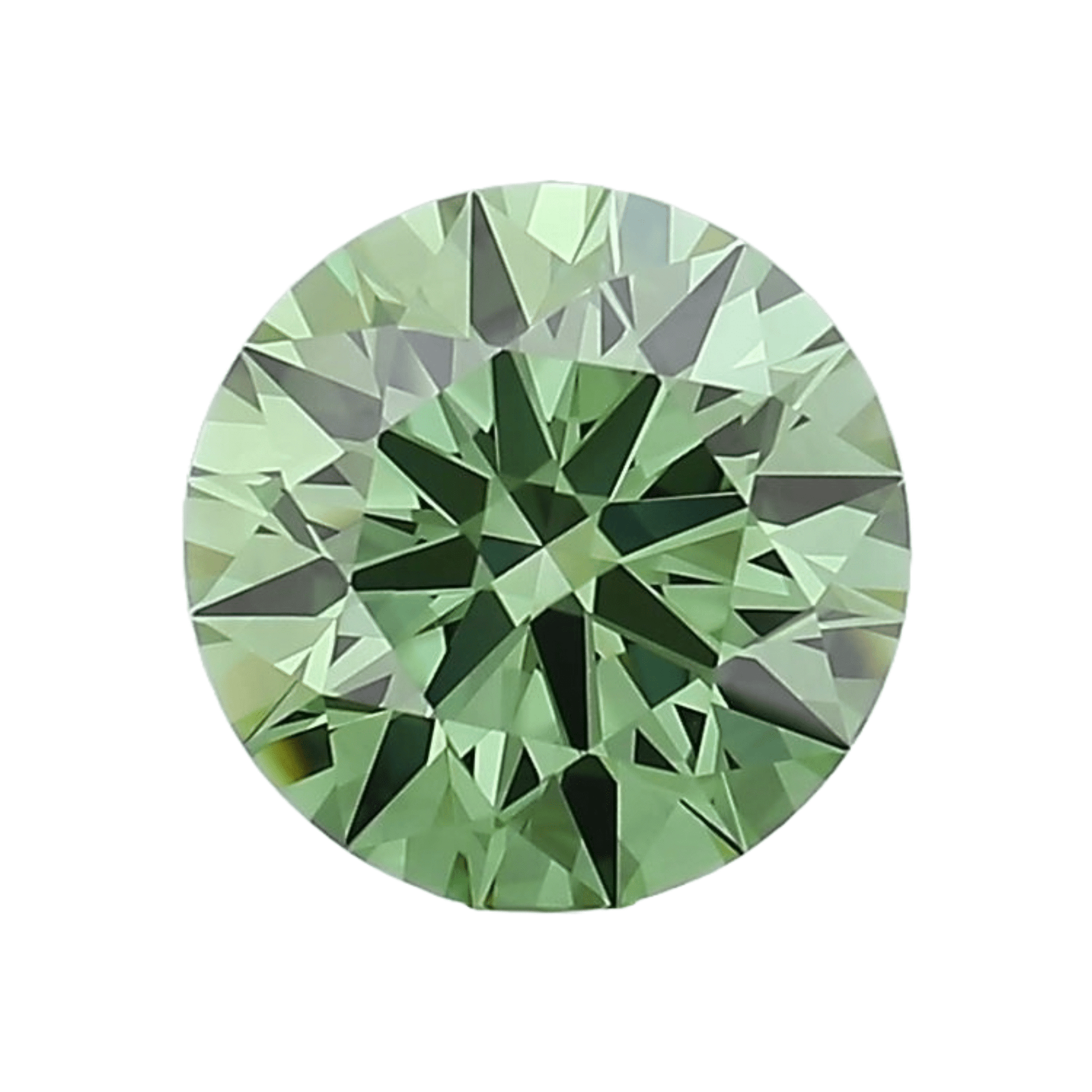 4.9mm Green Round Brilliant Lab Grown Diamond - The Carat Club