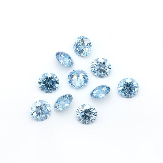 4mm Blue Round Brilliant Lab Grown Diamond - The Carat Club