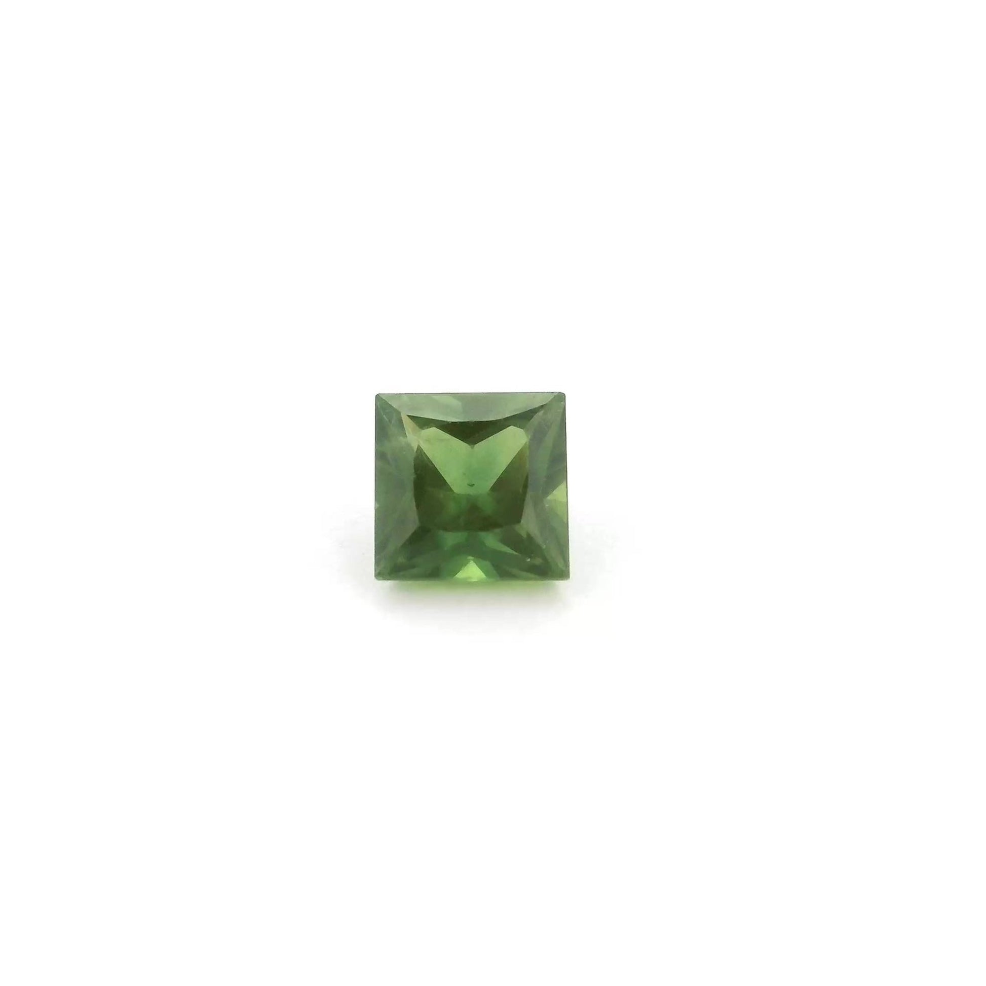 4mm Princess Natural Green Sapphire - The Carat Club