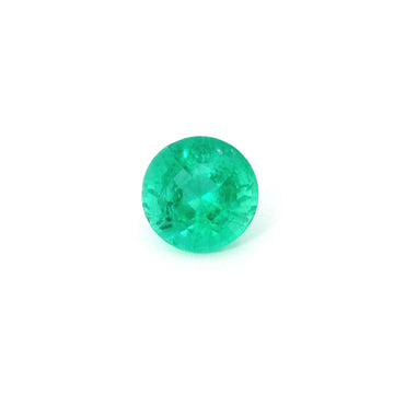Loose round brilliant emerald gemstone