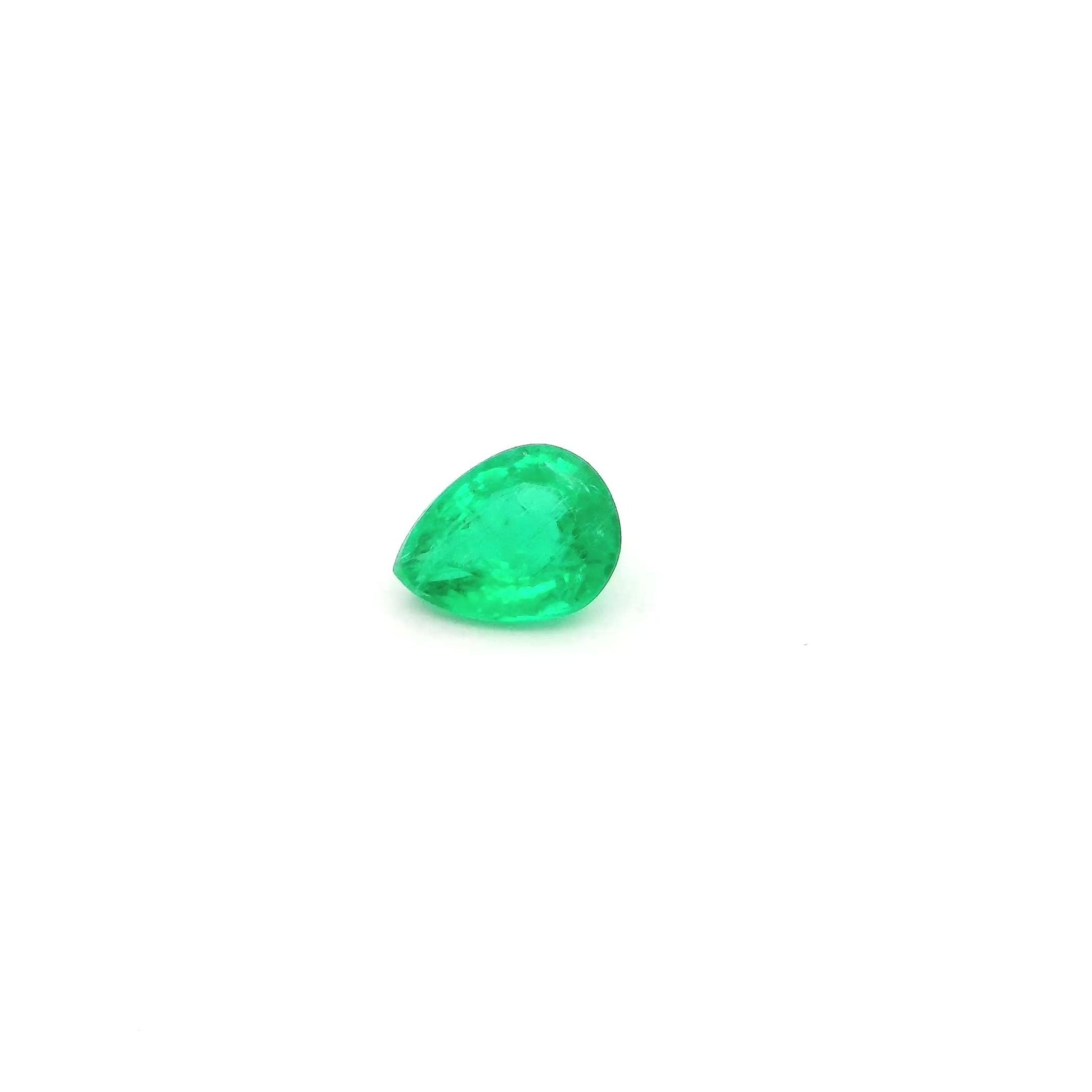 6mm x 4mm Pear Natural Emerald - The Carat Club