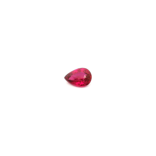 7mm x 5mm Pear Natural Ruby - The Carat Club