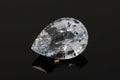 7mm x 5mm Pear Natural White Sapphire - The Carat Club