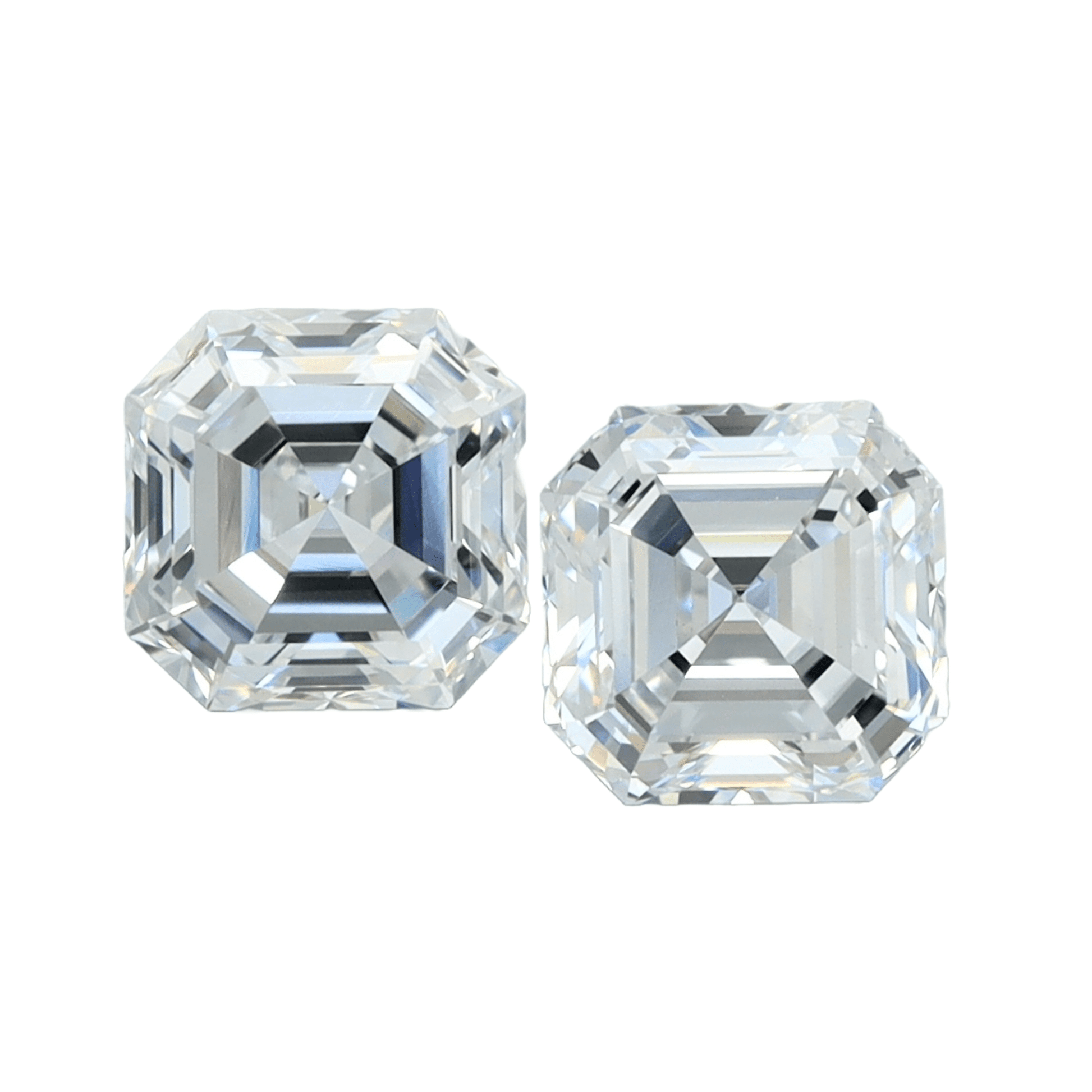 Asscher 1.00tcw Lab Grown Matched Pair - The Carat Club