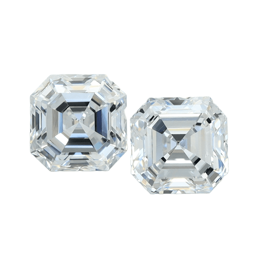Asscher 1.00tcw Lab Grown Matched Pair - The Carat Club