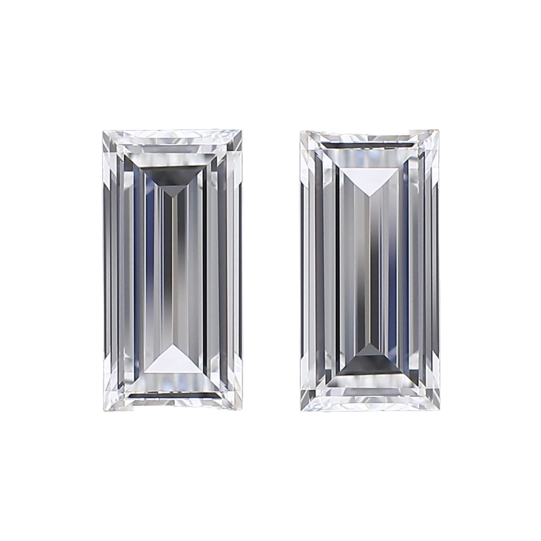 Ethically sourced baguette cut diamond matched pairs for custom jewellery making - The Carat Club