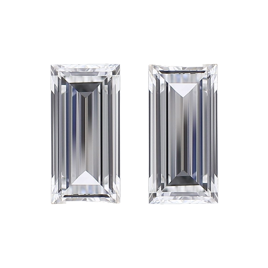 Ethically sourced baguette cut diamond matched pairs for custom jewellery making - The Carat Club