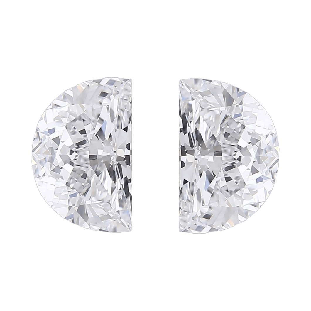 Half Moon 1.00tcw Lab Grown Matched Pair - The Carat Club