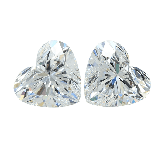 Heart 1.00tcw Lab Grown Matched Pair - The Carat Club