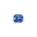 octagon cut blue sapphire on white background