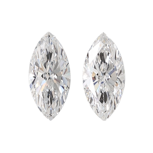 Ethically sourced marquise cut diamond matched pairs for custom jewellery making - The Carat Club