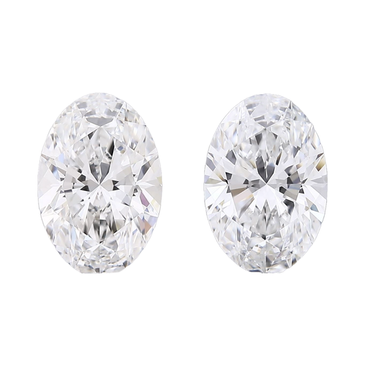 Ethically sourced oval cut diamond matched pairs for custom jewellery making - The Carat Club