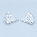 Matched pair of kite diamonds shown rotating to display brilliance and matching proportions