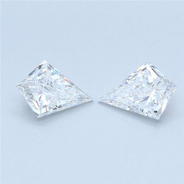 Matched pair of kite diamonds shown rotating to display brilliance and matching proportions