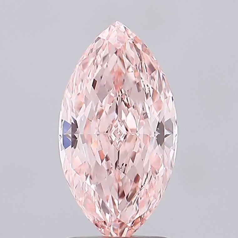 360° rotating video of intense pink marquise cut lab grown diamond loose stone IGI certified