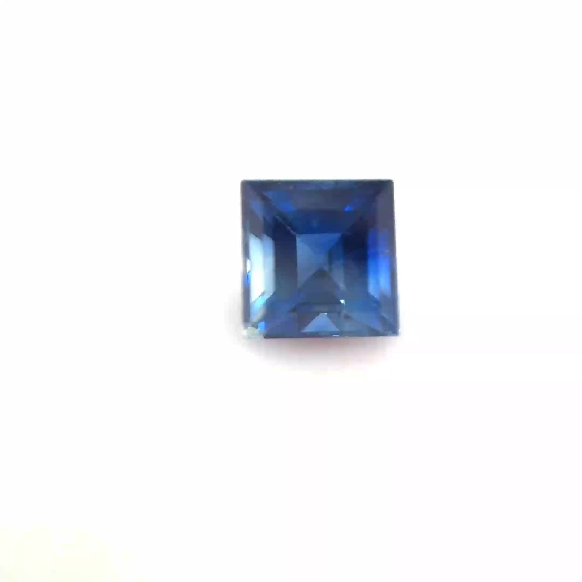Loose princess cut blue sapphire gemstone