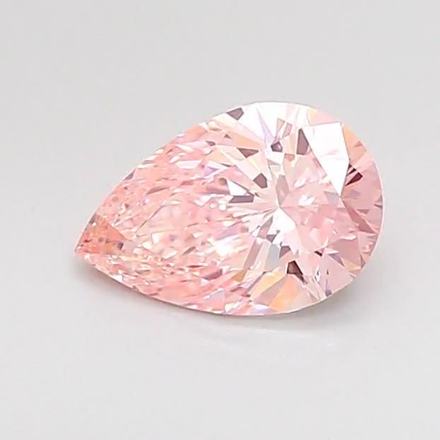Pink lab grown diamond pear melee single precision cut stone 360 video